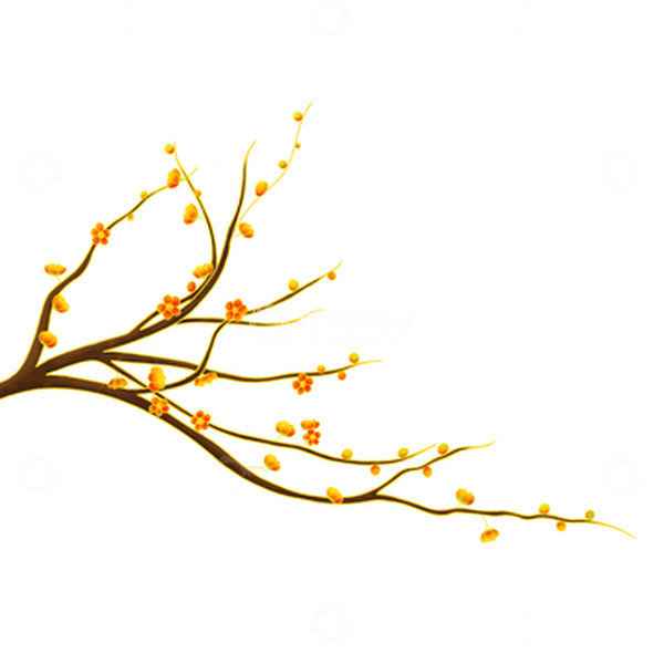 源文件下载【趣麦麦图】-国潮中国风梅花元素