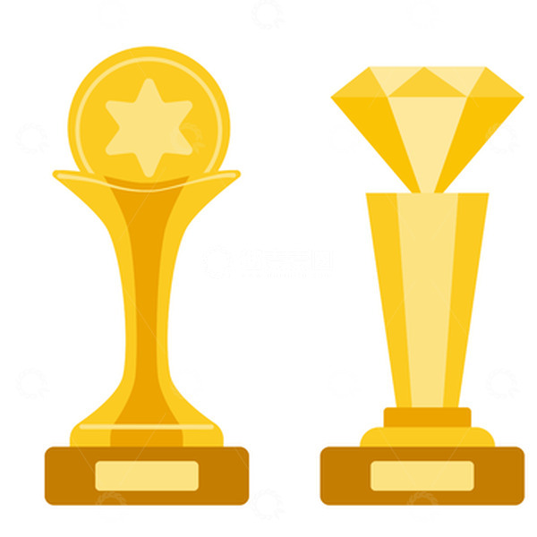 源文件下载【趣麦麦图】年终总结奖杯奖牌矢量元素
