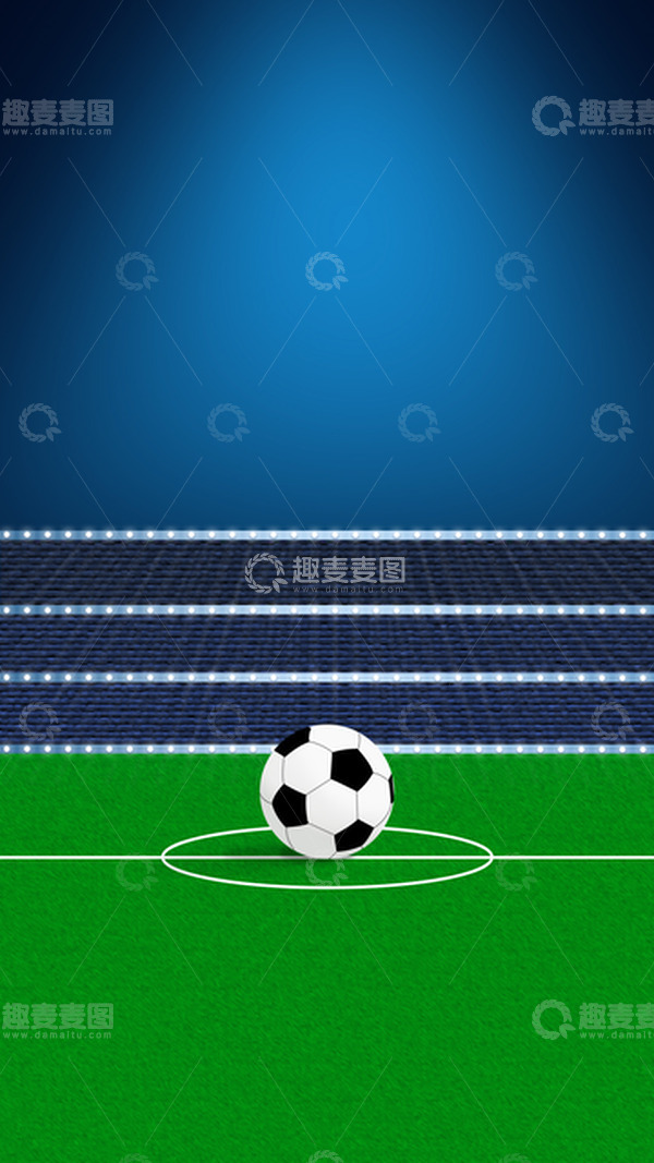 源文件下载【趣麦麦图】蓝色世界杯足球比赛背景看球赛