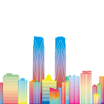 云南省昆明市代表建筑-昆明双塔