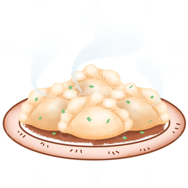 源文件下载【趣麦麦图】暖色手绘冬至饺子