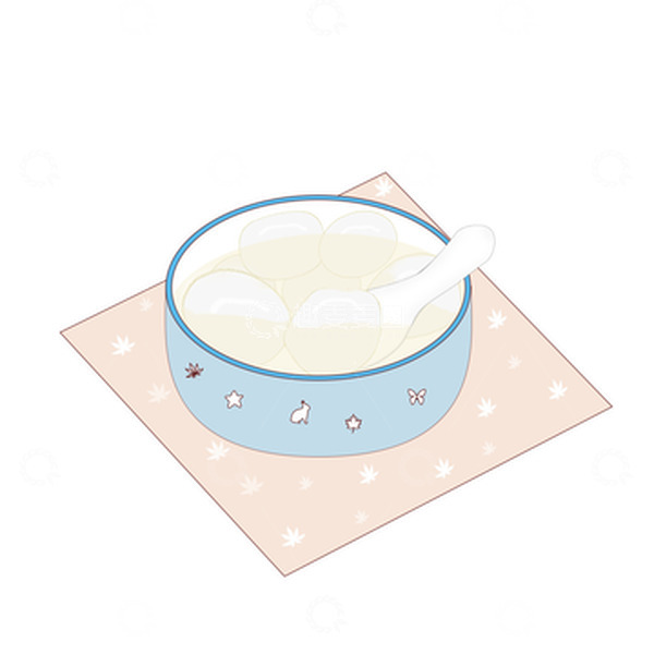 源文件下载【趣麦麦图】-一碗汤圆冬至汤圆元素