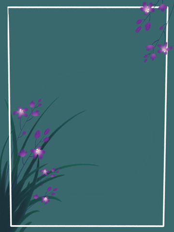 墨蓝色兰花背景