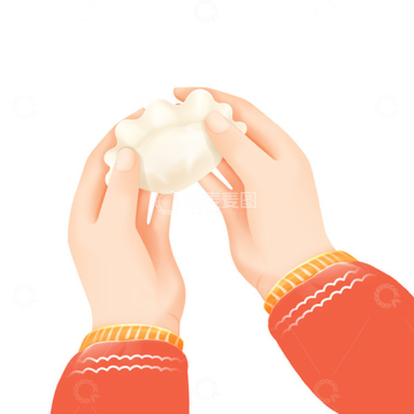 源文件下载【趣麦麦图】亲手包饺子手绘图