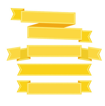 金色丝带彩带绶带飘带促销颁奖