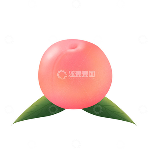 源文件下载【趣麦麦图】手绘桃子水蜜桃水果粉色