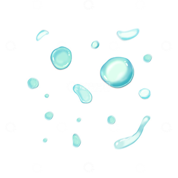 源文件下载【趣麦麦图】漂浮元素水滴