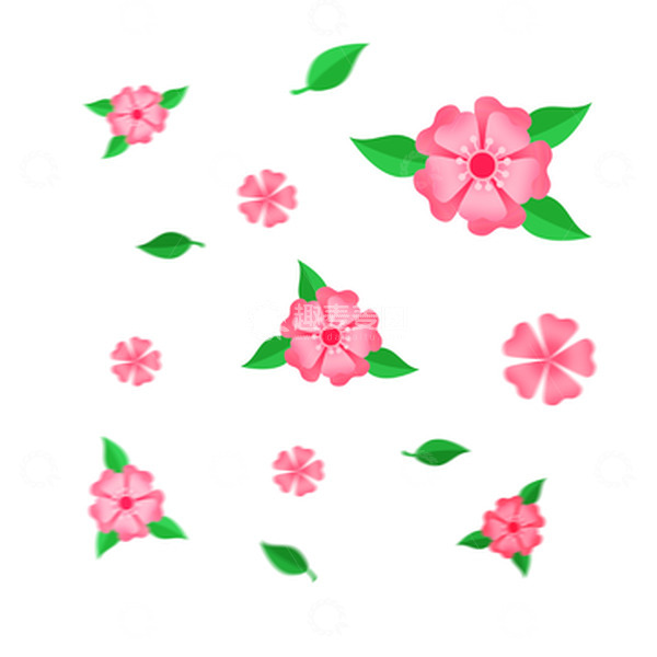 源文件下载【趣麦麦图】漂浮的花朵儿