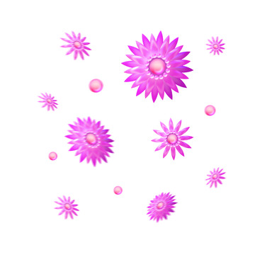 紫色漂浮质感花朵儿