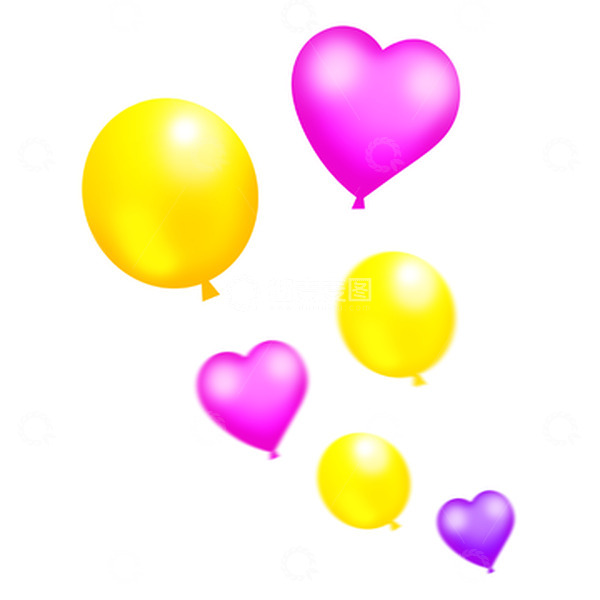 源文件下载【趣麦麦图】节日氛围漂浮空中的气球