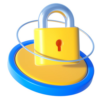 3D立体锁定图标免扣PNG下载