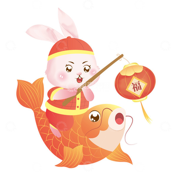 源文件下载【趣麦麦图】红色喜庆元旦手绘插画元素