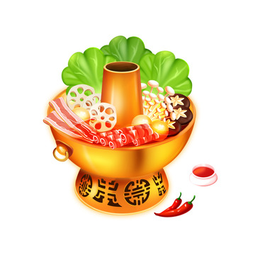 涮铜火锅鼠绘图