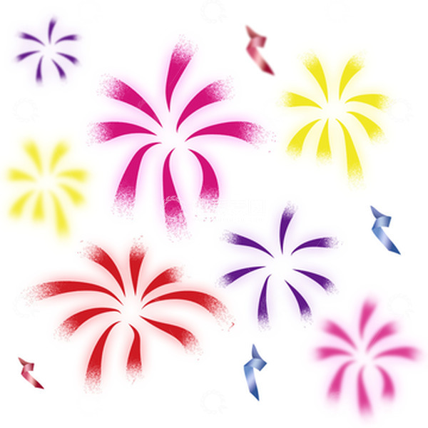 源文件下载【趣麦麦图】烟花节日喜庆庆祝狂欢漂浮元素