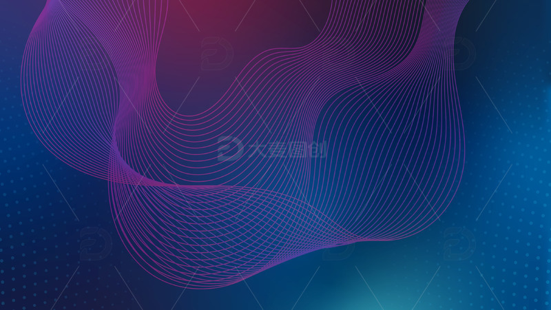 源文件下载【趣麦麦图】蓝色几何科技风背景