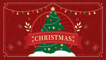 红色圣诞节背景