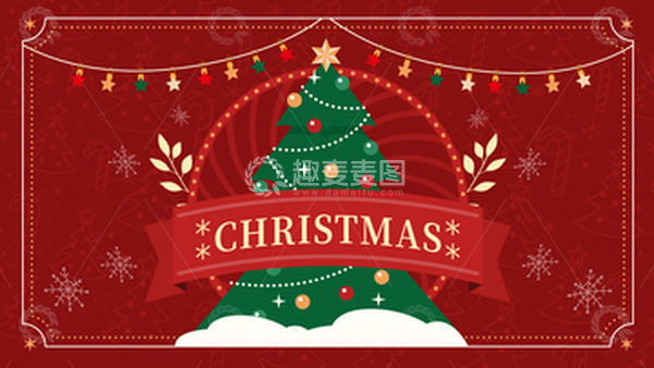 源文件下载【趣麦麦图】-红色圣诞节背景