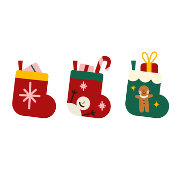 圣诞节可爱圣诞袜冰雪姜饼人雪人糖果礼物袋