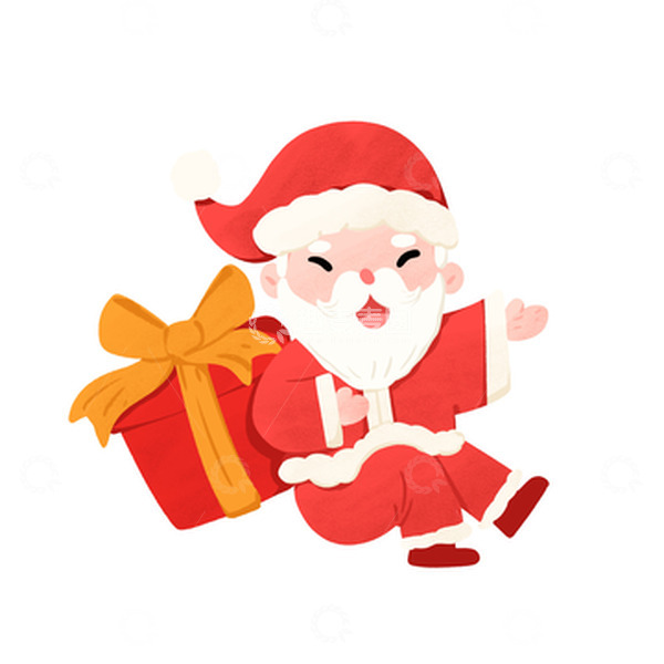 源文件下载【趣麦麦图】圣诞节圣诞老人圣诞礼物手绘图