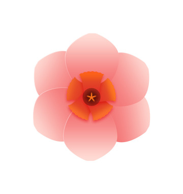 粉色花朵手绘元素