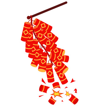 元旦春节新年矢量庆祝鞭炮下载