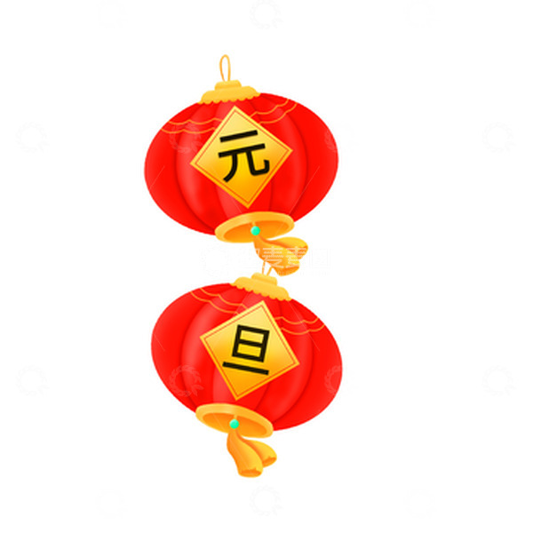 源文件下载【趣麦麦图】手绘灯笼元旦喜庆元素