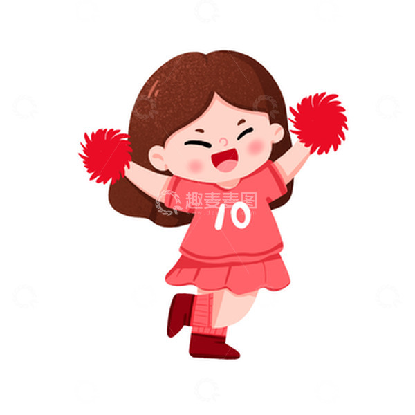 源文件下载【趣麦麦图】-世界杯拉拉队跳舞为足球队加油