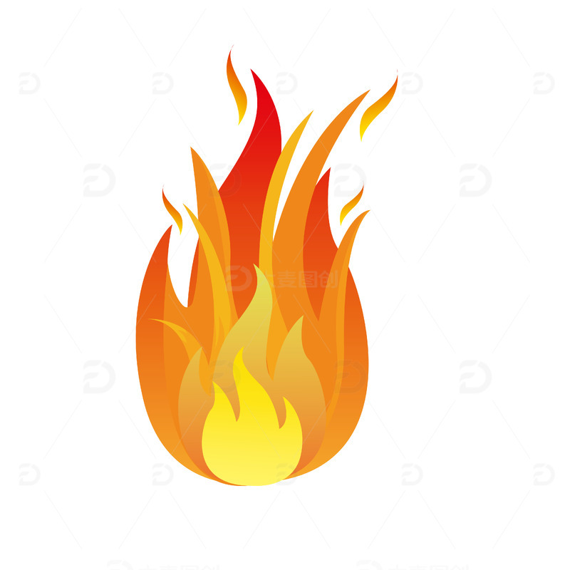 源文件下载【趣麦麦图】-活力红色火元素热温厨房