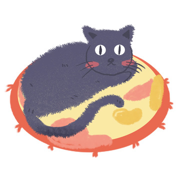 手绘猫咪宠物撸猫动物