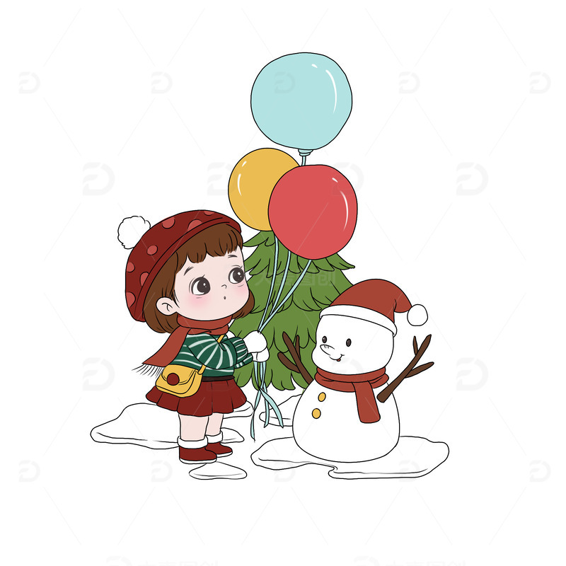 圣诞节小女孩