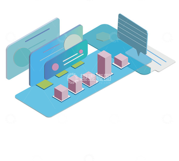 源文件下载【趣麦麦图】科技大数据可视化立体装饰数据