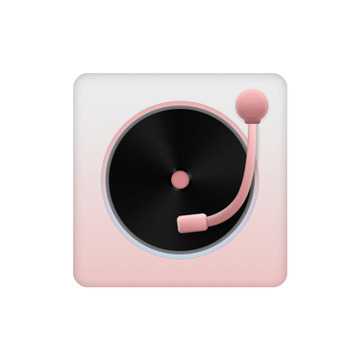 低饱和淡色系清新风音乐图标设计色彩可调节