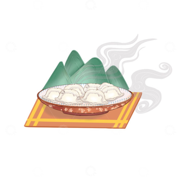源文件下载【趣麦麦图】包饺子国风插画