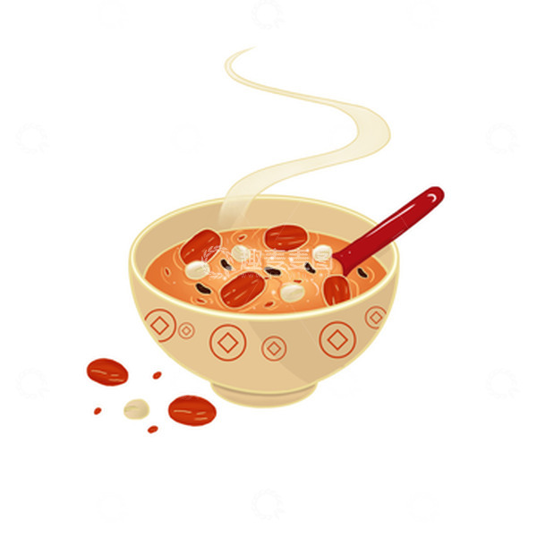 源文件下载【趣麦麦图】-手绘红枣腊八粥