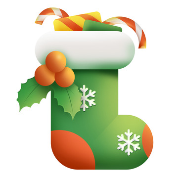 圣诞节圣诞袜圣诞元素