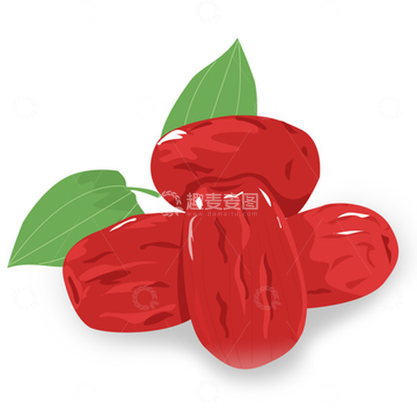 源文件下载【趣麦麦图】红色喜庆腊八节大枣手绘元素