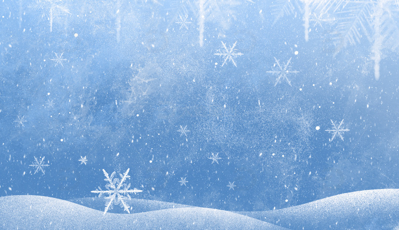冬季雪花唯美创意简约背景