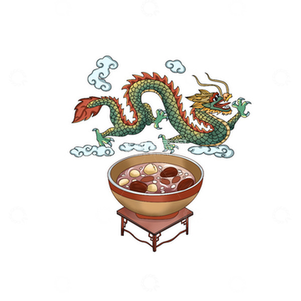 源文件下载【趣麦麦图】中国龙腊八粥红枣