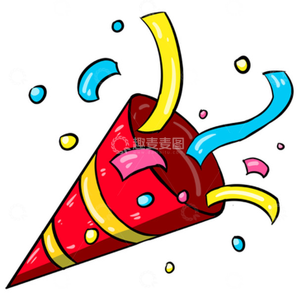 源文件下载【趣麦麦图】礼花庆祝生日卡通绘画喝彩加油