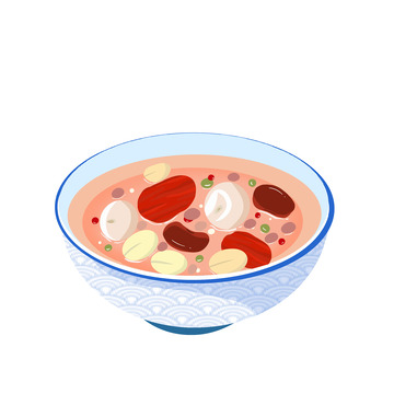 腊八节腊八粥节日美食手绘元素
