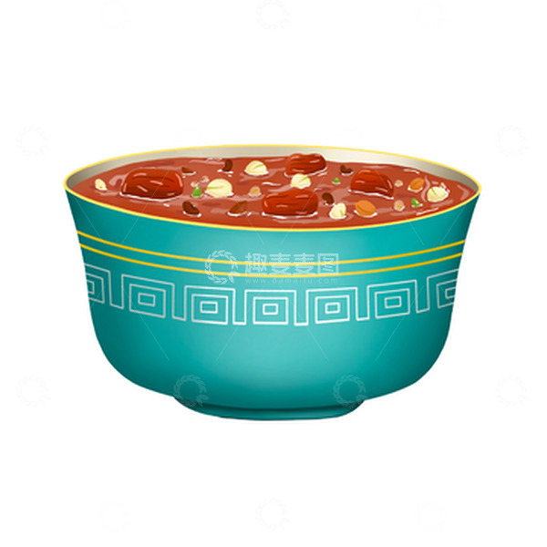 源文件下载【趣麦麦图】手绘小清新八宝粥腊八节元素