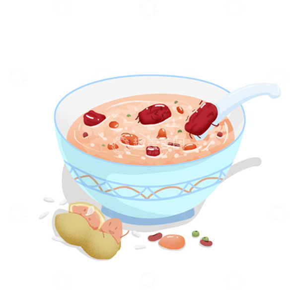 源文件下载【趣麦麦图】手绘腊八粥元素