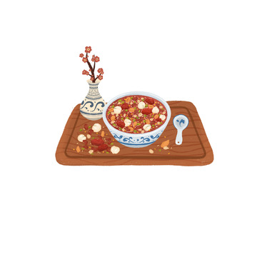腊八节腊八粥手绘