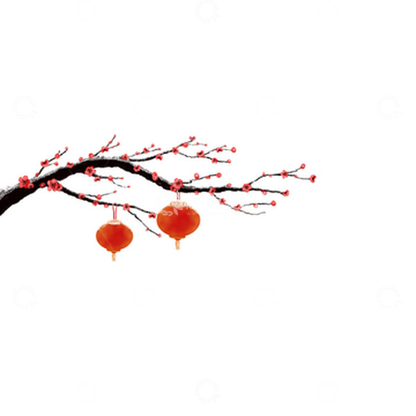 源文件下载【趣麦麦图】梅花元素手绘