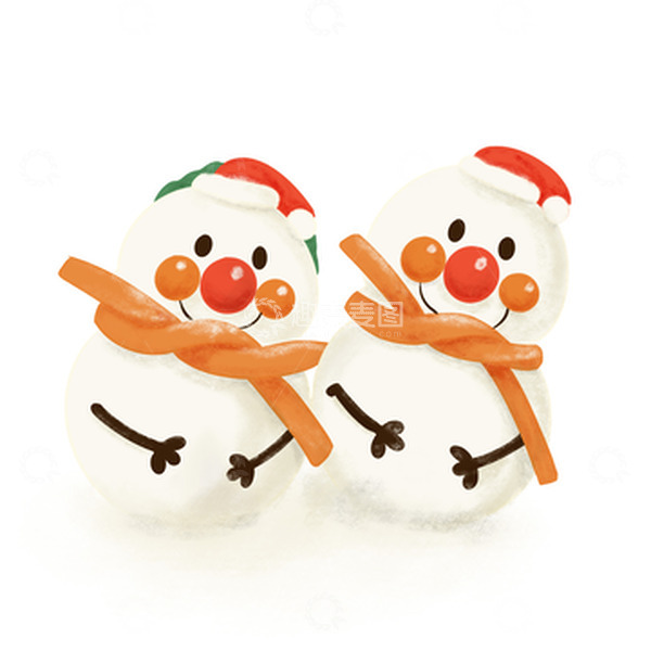 源文件下载【趣麦麦图】白色手绘雪人圣诞节手绘