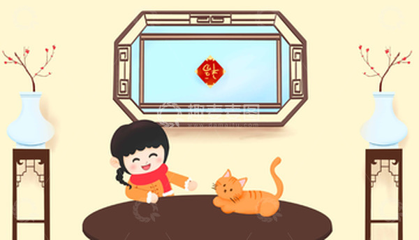 源文件下载【趣麦麦图】国风春节背景