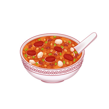 手绘腊八粥八宝粥食物