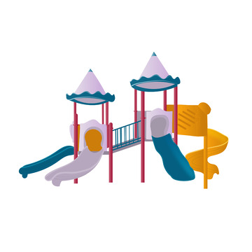 矢量儿童滑滑梯