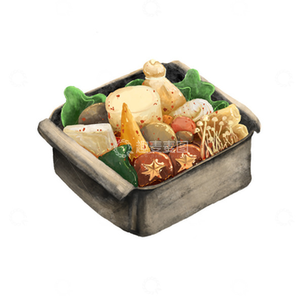 源文件下载【趣麦麦图】-手绘美味好吃美食关东煮免抠元素