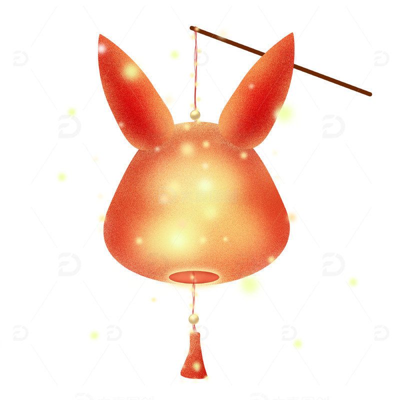源文件下载【趣麦麦图】-红色渐变中国风2023元旦新年兔子灯笼